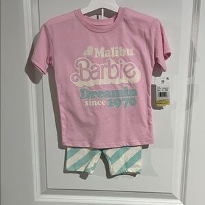 Barbie Malibu Dreamin' Pajama Set - Pink and Green